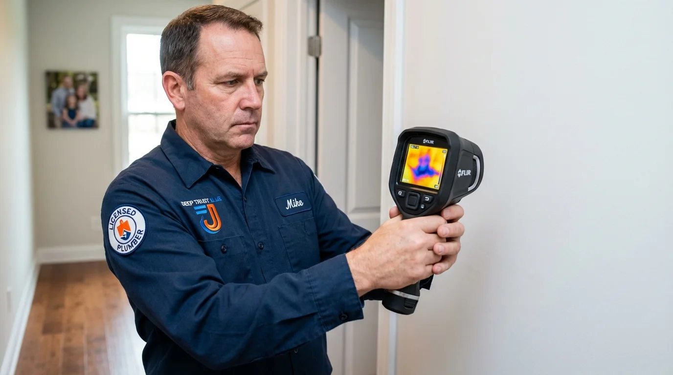 Thermal imaging leak detection by Johns Plumbing LLC in Howard City